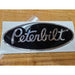 Sienna Custom Peterbilt Emblem Decal Replacements Made In The USA (Choose Color) Emblems Black/Chrome