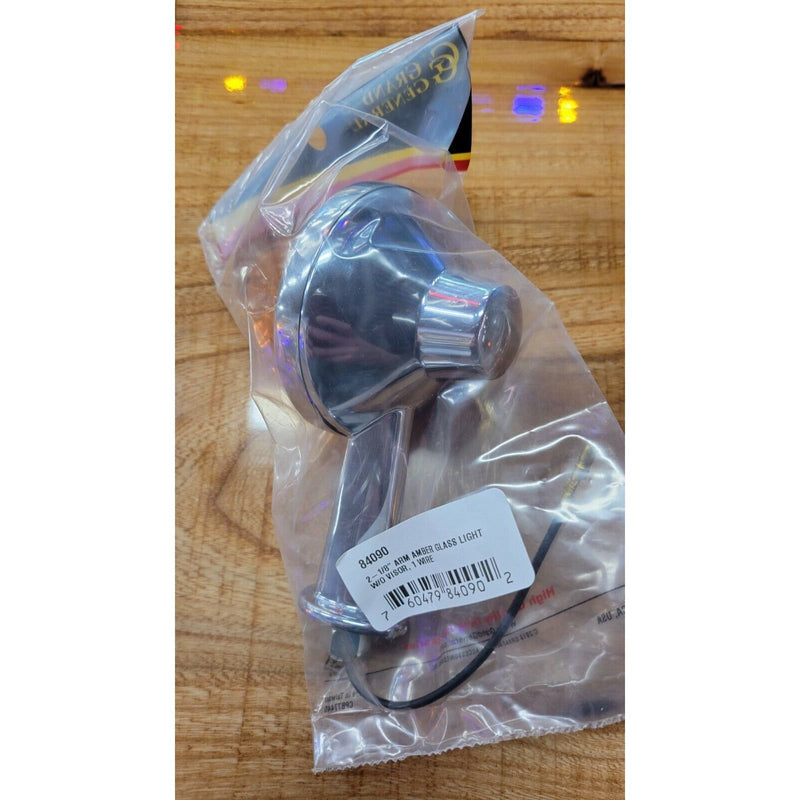 HONDA PEDESTAL LIGHT AMBER WATERMELON REAL GLASS LENS SINGLE STUD MOUNT 84090 watermelon glass lens Dim Gray