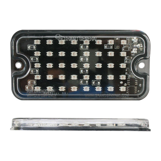 Dark Slate Gray Grand General Ultra Thin Rectangular Surface Mount Strobe Light 40 Amber LEDs 81741 UNIVERSAL