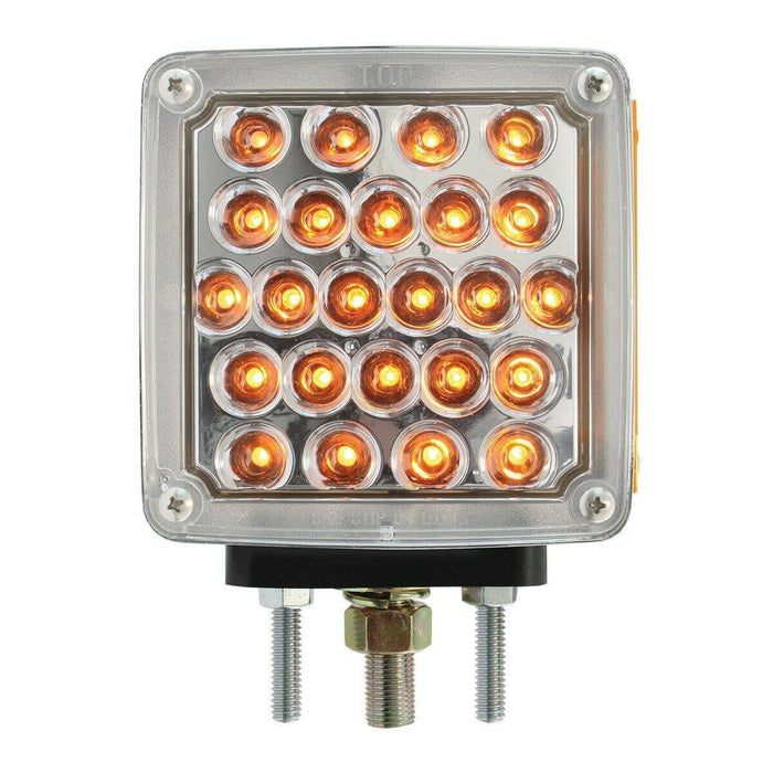 Dark Gray grand general led clear lens amber/amber double turn signal light #77622 UNIVERSAL