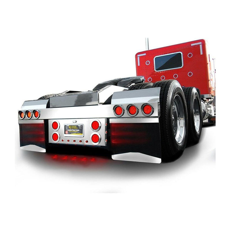 91302 red/red lens STAINLESS STEEL REAR CENTER LIGHT PANEL W/DUAL FUNCTION LEDS 91302 REAR CENTER PANEL Gray