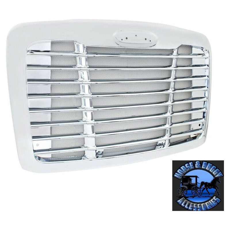 Chrome Grille w/chrome aluminum bug screen 2008-2017 Freightliner Cascadia up #21140 FREIGHTLINER Light Gray