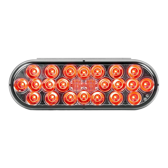 Dark Slate Gray smoked red led 6" oval pearl driving light tail stop turn dot approved 78236BP