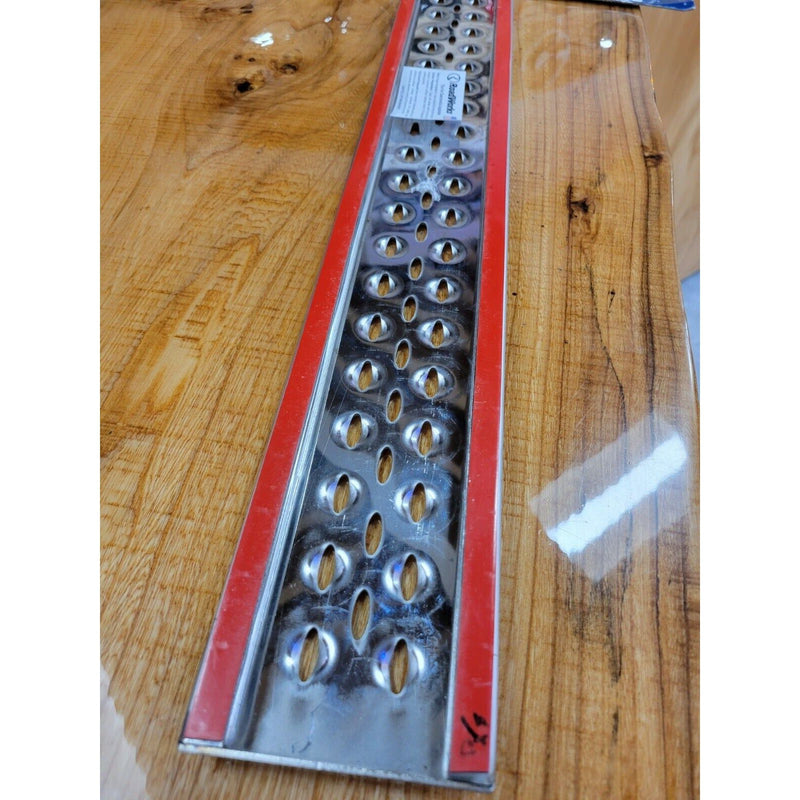 stainless steel roadworks step plate tread 30" x 4" universal no slip #12502 step box Dim Gray