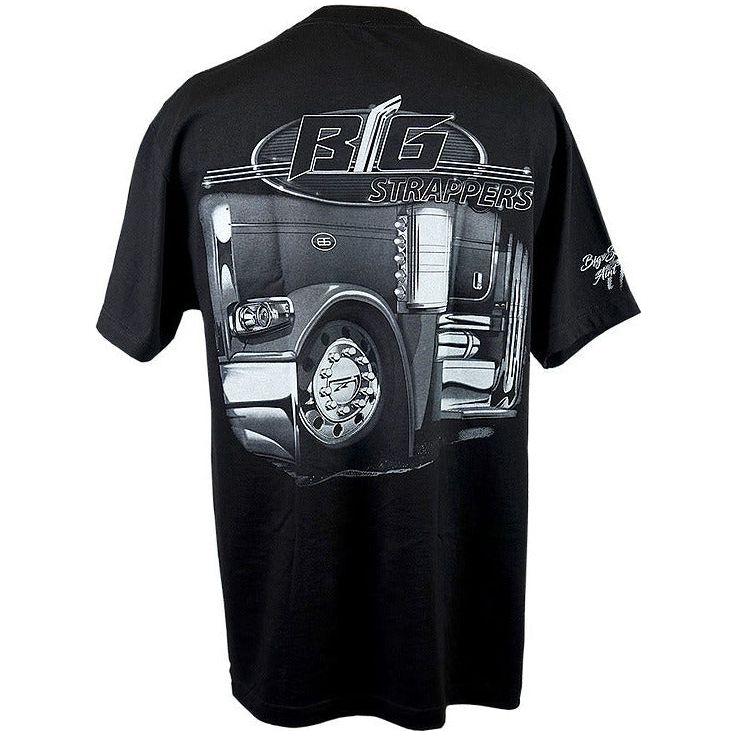 big strappers peterbilt pride n first class t-shirt black gray mens short sleeve shirt 2xl Black