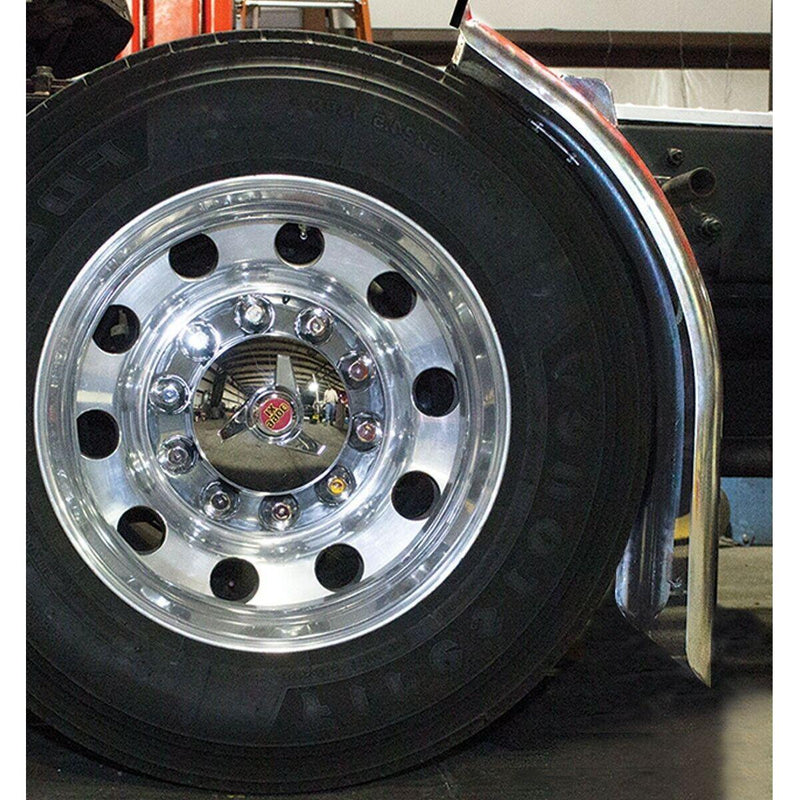 TFEN-Q21 38″ Low Rider Quarter Fender Kit with Triangle Mounts – 14 Gauge | Mirror Shine Stainless Steel QUARTER FENDER Dark Slate Gray