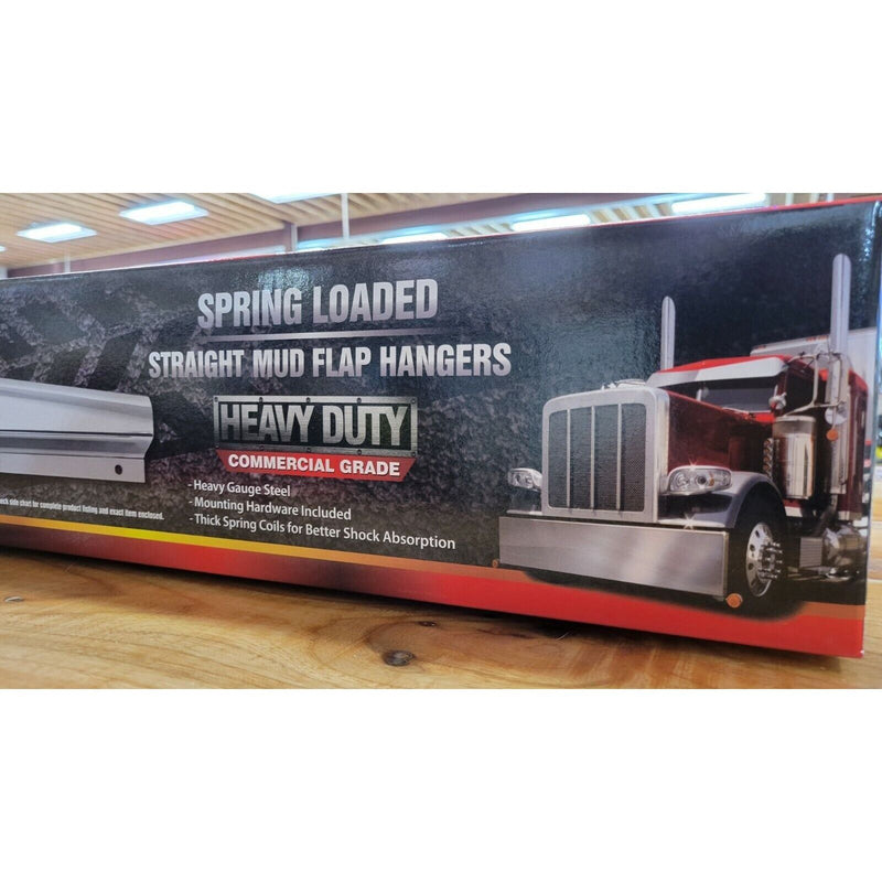 #30573 2 1/2" CHROMED STEEL HEAVY DUTY SPRING LOADED STRAIGHT MUD FLAP HANGERS MUD FLAP HANGERS Dark Slate Gray