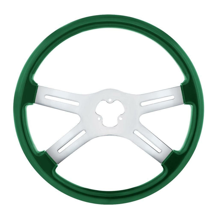 Dark Slate Gray universal 18" Vibrant Color 4 Spoke truck Steering Wheel Emerald Green up-88278 new UNIVERSAL