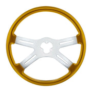universal 18" Vibrant Color 4 Spoke truck Steering Wheel Electric Yellow up-88282 UNIVERSAL Dark Goldenrod