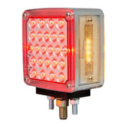 77623 Square Double Face Pearl LED Pedestal Light Red/Amber (Driver) UNIVERSAL Dark Salmon