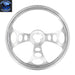 Light Gray chrome billet aluminum semi truck steering wheel universal extra grip chopper UP-88160 steering wheel