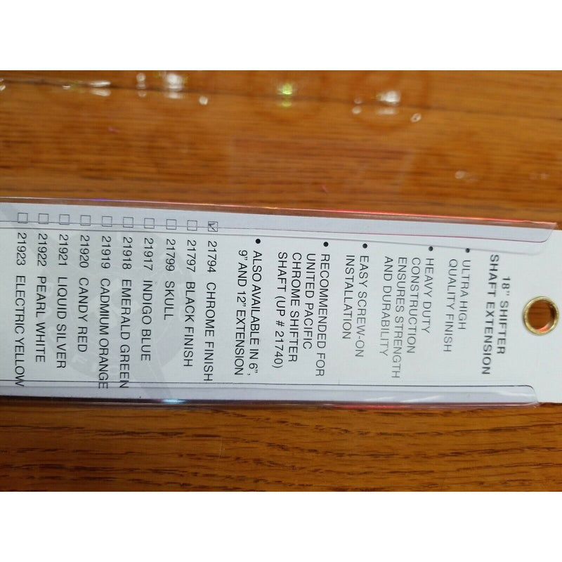 chrome shifter extender 18" universal 1/2" thread truck #92585 UNIVERSAL Saddle Brown