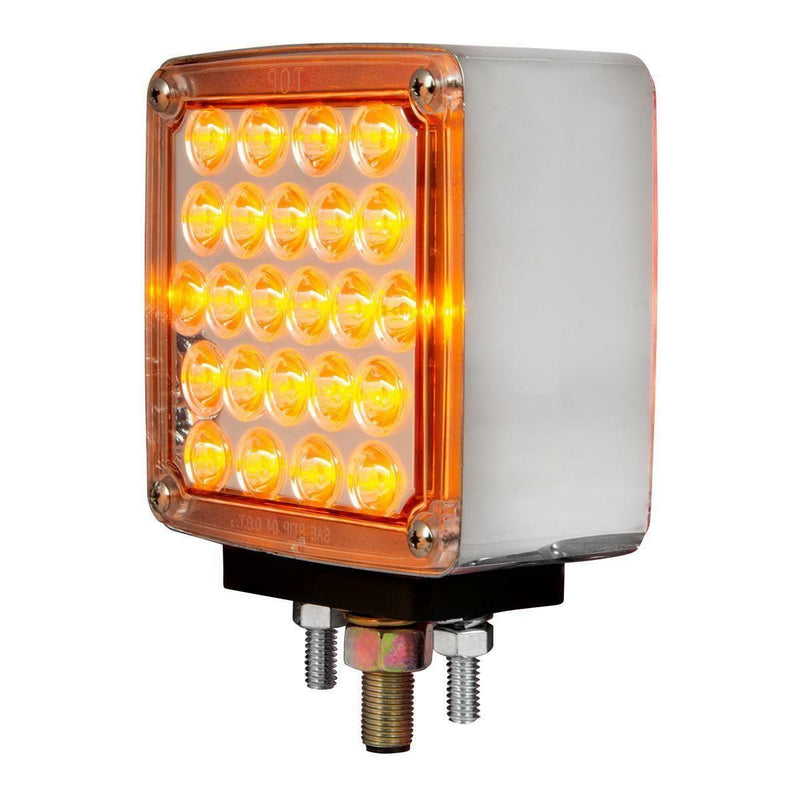 77623 Square Double Face Pearl LED Pedestal Light Red/Amber (Driver) UNIVERSAL Gray