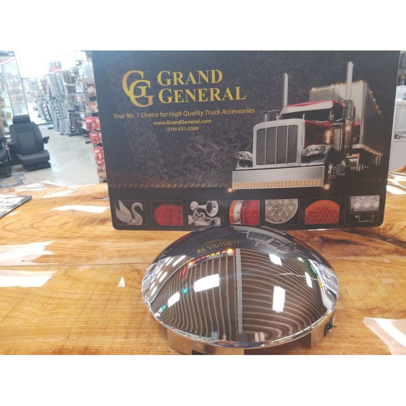 10770 universal 1" lip hub oil cap front chromed steel 10770 hub cover Dim Gray