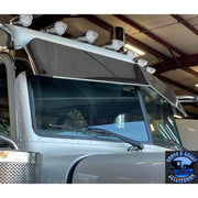 Rollin low Peterbilt 12" x 8" reverse bowtie visor 14 gauge 304 s.s. 379 389  #1013 PETERBILT VISOR Dark Slate Gray