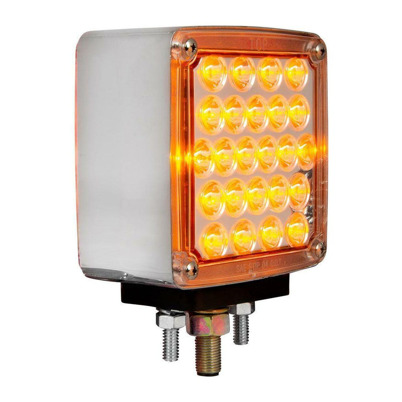 77620 Square Double Face Pearl LED Pedestal Light Amber/Amber (Driver) UNIVERSAL Gray