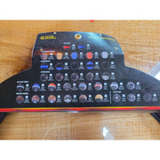 54034 truck universal steering wheel cover 18" inch black leather w/red trim 54034 new steering wheel Rosy Brown