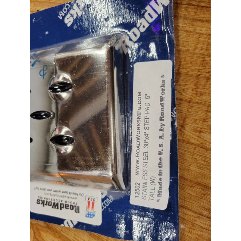 stainless steel roadworks step plate tread 30" x 4" universal no slip #12502 step box Dim Gray