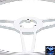 chrome billet aluminum semi truck steering wheel universal extra grip chopper UP-88160 steering wheel Lavender