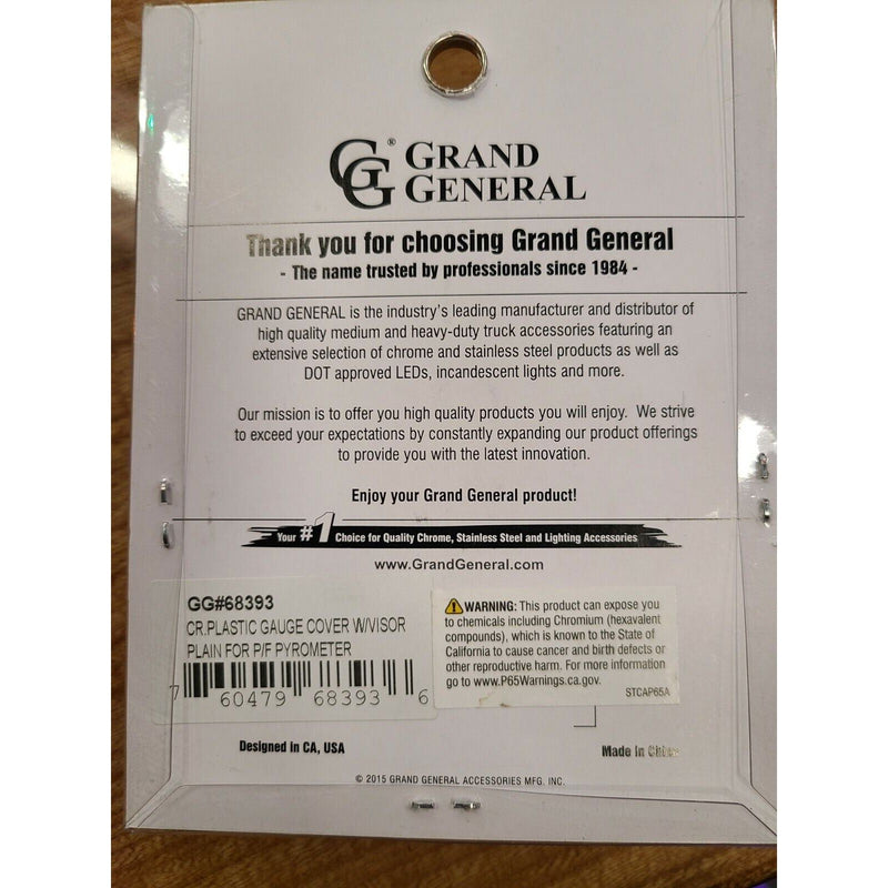 chrome plastic gauge cover w/visor peterbilt & freightliner pyrometer new 68393 Peterbilt guage Dark Gray