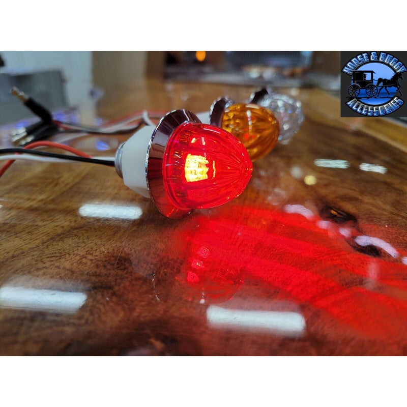 Roadworks mini 3/4" hero watermelons red or amber dual function clearance light watermelon sealed led RED RED Saddle Brown