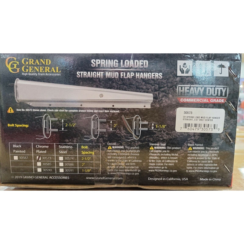 #30573 2 1/2" CHROMED STEEL HEAVY DUTY SPRING LOADED STRAIGHT MUD FLAP HANGERS MUD FLAP HANGERS Dark Slate Gray
