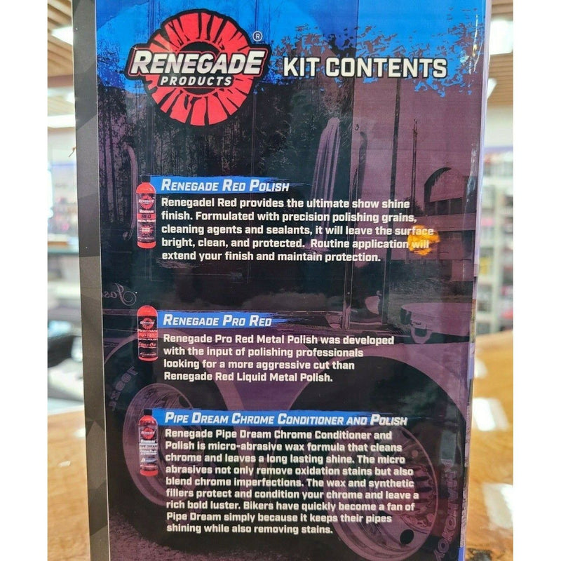 renegade "let your ride shine day or night" kit wheel, rubber, chrome polish new POLISHING Dark Slate Gray