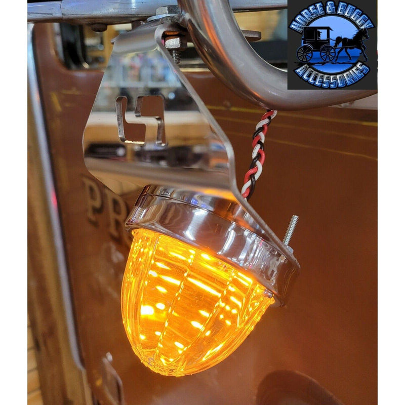 Shift watermelon turn signal brackets only, angled, w/logo stainless universal sold in pairs 2pc  #sp-172038 universal Saddle Brown