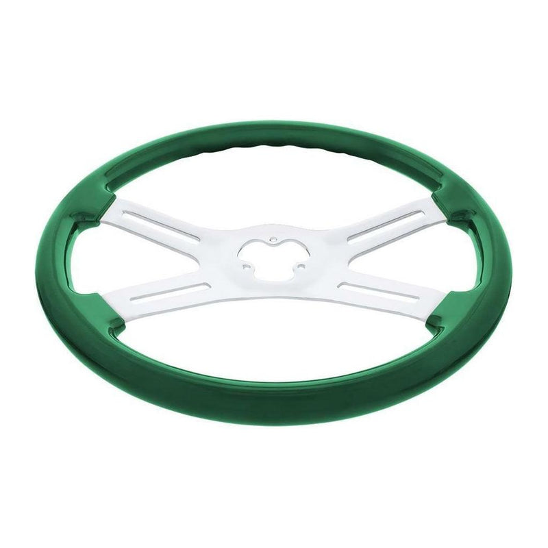 universal 18" Vibrant Color 4 Spoke truck Steering Wheel Emerald Green up-88278 new UNIVERSAL Lavender
