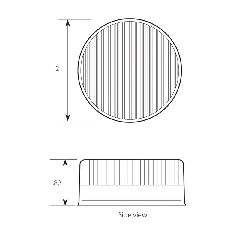 2" ROUND FLEET LED MARKER LIGHT universal grommet mount 2 PRONG (Choose Color) UNIVERSAL LED LIGHTING Amber/Amber,Red/Red,amber/ clear lens,red /clear lens Gray