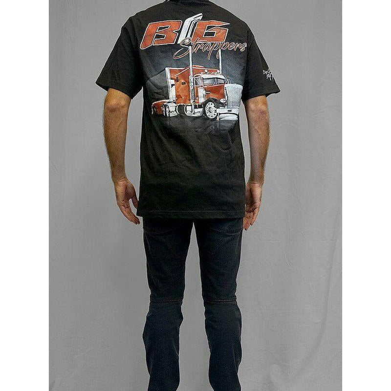 big strappers long haul series peterbilt pride n first class t-shirt black & red shirt small,medium,large,extra large,2xl,3xl Light Slate Gray