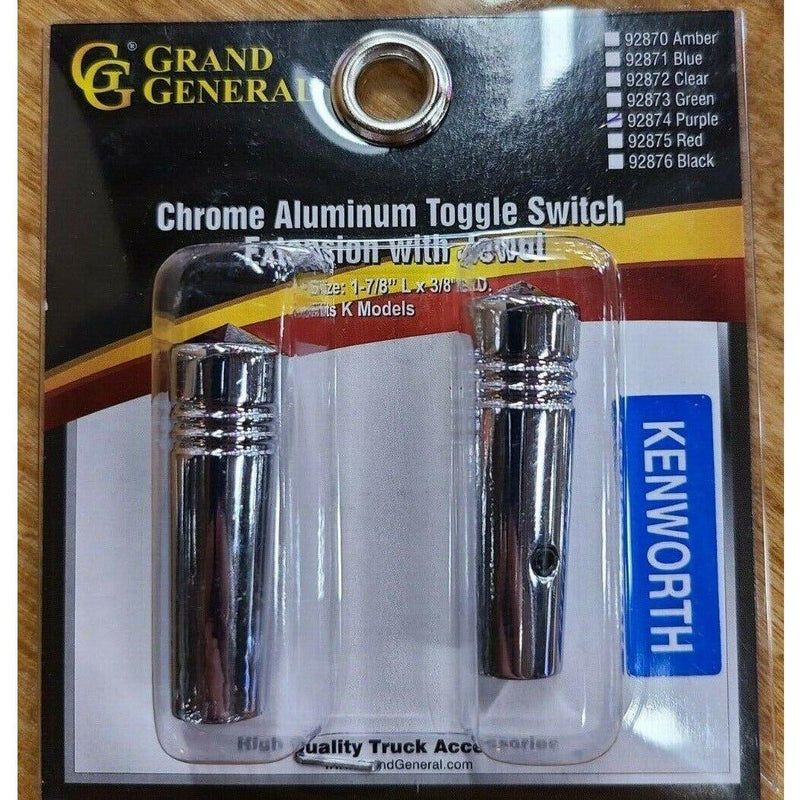 92874 Toggle switch extension 1-7/8" purple jewel chrome aluminium all Kenworths 92874 dash Dark Slate Gray