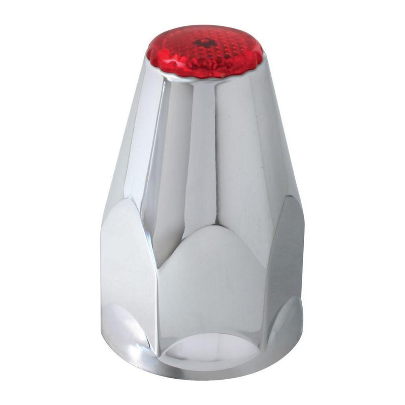 CR. PL. PUSH-ON 33 M/MX3-1/4" NUT CVR W/RED REFLECTOR Gray