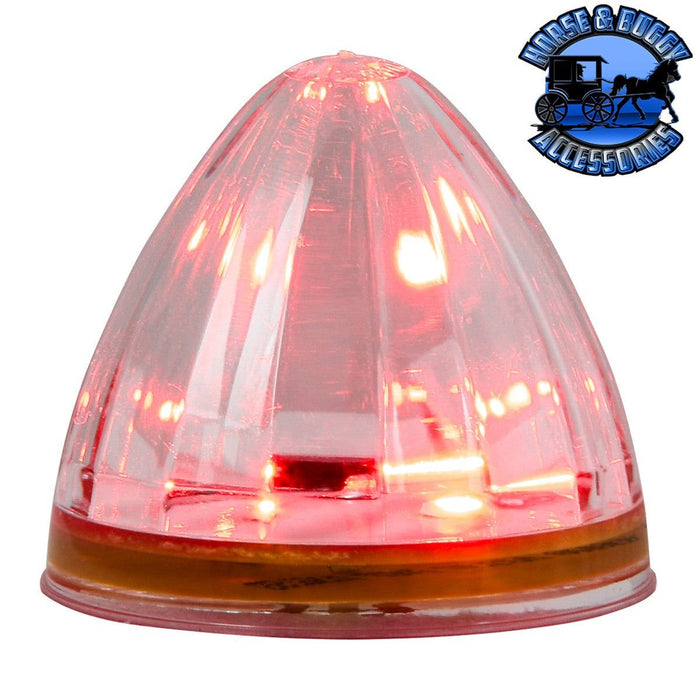 Tan 2 1/2" Watermelon sealed led grommet mount watermelon sealed led red/clear