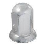 CR. STEEL PUSH-ON LUG NUT COVER W/FLANGE 32MM X 2-3/8" Gray