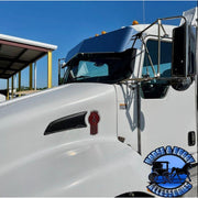 Rollin low Kenworth reverse bowtie 12X8" visor Curve windshield #2011 visor Gray