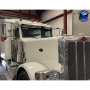 ROLLIN LOW PETERBILT (7" X 5") FORWARD BOW TIE, STRAIGHT ON BOTTOM VISOR #1031 PETERBILT VISOR Dark Slate Gray