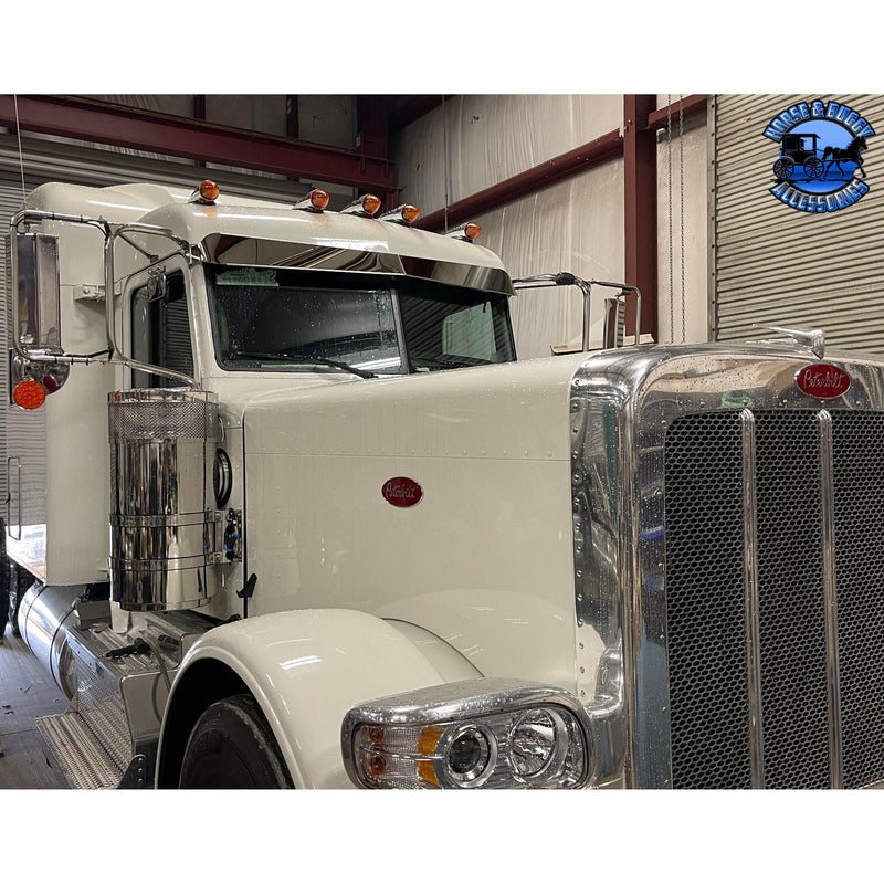 ROLLIN LOW PETERBILT (7" X 5") FORWARD BOW TIE, STRAIGHT ON BOTTOM VISOR #1031 PETERBILT VISOR Dark Slate Gray