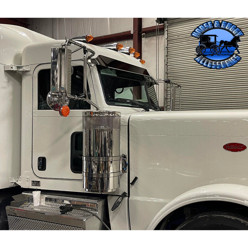 ROLLIN LOW PETERBILT (7" X 5") FORWARD BOW TIE, STRAIGHT ON BOTTOM VISOR #1031 PETERBILT VISOR Dark Gray