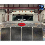 ROLLIN LOW PETERBILT (7" X 5") FORWARD BOW TIE, STRAIGHT ON BOTTOM VISOR #1031 PETERBILT VISOR Dark Slate Gray