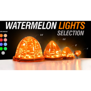 2" watermelon grommet mount dual function watermelon sealed led 2" amber/amber,2" amber/clear,2" red/red,2" red/clear,2" BLUE/BLUE,2" BLUE/CLEAR,2" GREEN/GREEN,2" GREEN/CLEAR,2" WHITE/CLEAR Black
