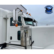 Rollin low Peterbilt (Gator) visor 13X10" CUSTOM BOWTIE #1040 PETERBILT VISOR Gray