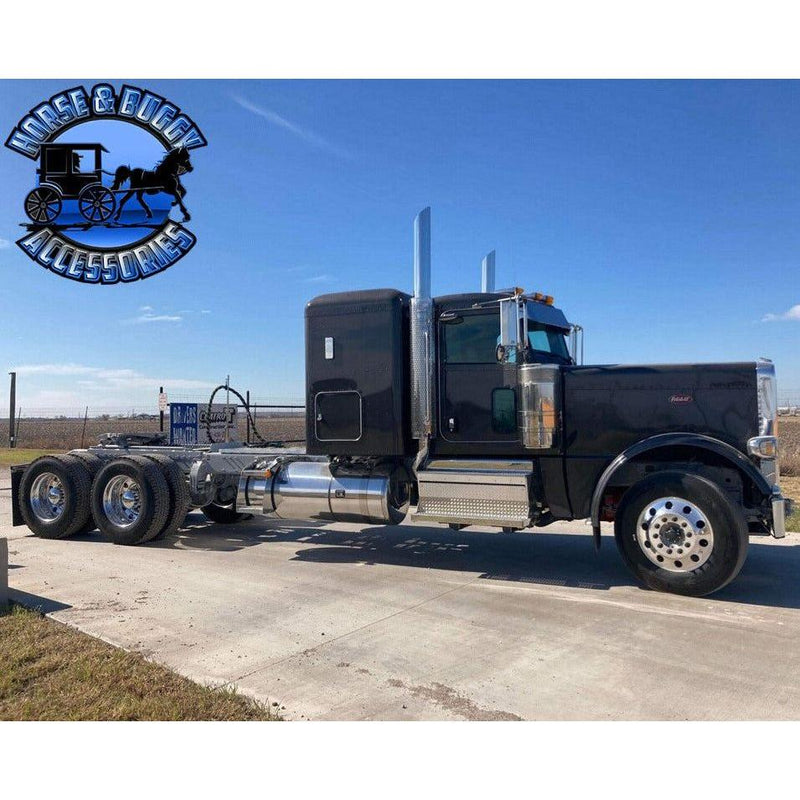 PETERBILT 10'' ROLLIN LOW S.S. STRAIGHT FLAT BOTTOM SUNVISOR #1002 PETERBILT VISOR Cornflower Blue