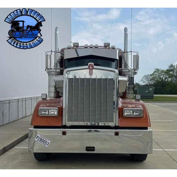 Kenworth 13" x 9" Rollin-low reverse bowtie sun visor #2014 Dark Gray