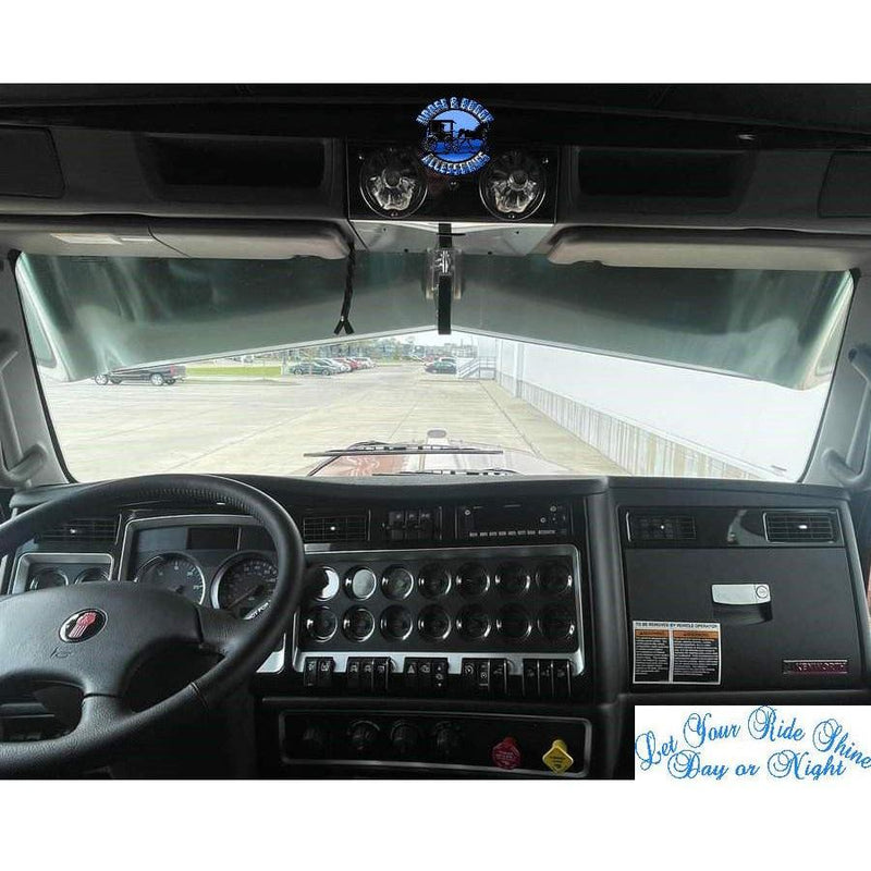 Kenworth 13" x 9" Rollin-low reverse bowtie sun visor #2014 Dark Slate Gray