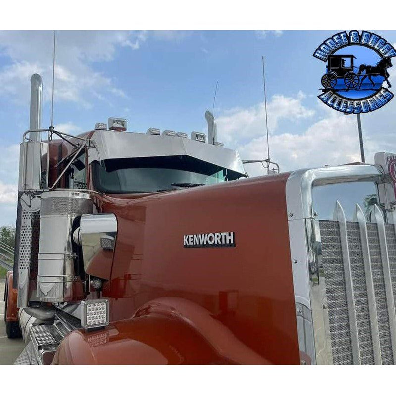 Kenworth 13" x 9" Rollin-low reverse bowtie sun visor #2014 Dim Gray