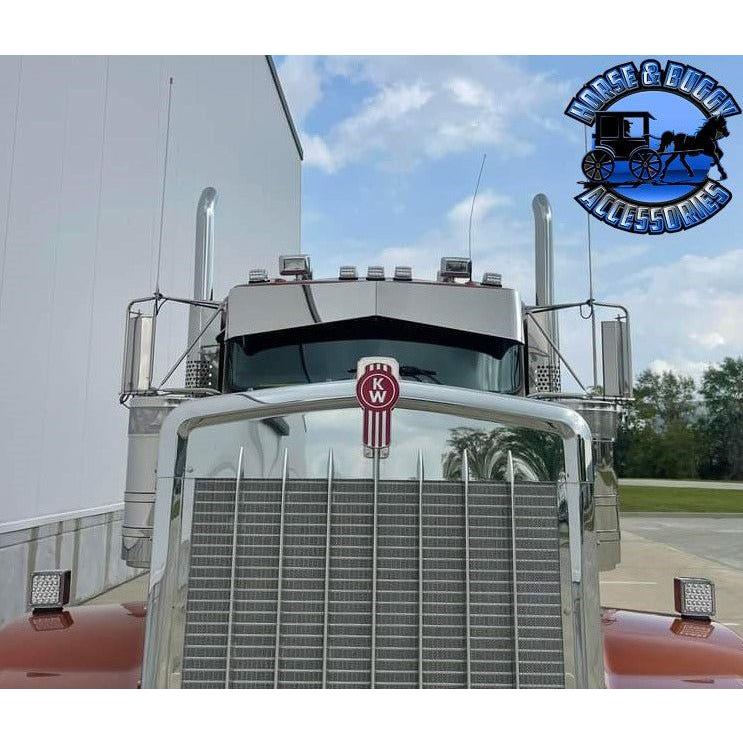 Kenworth 13" x 9" Rollin-low reverse bowtie sun visor #2014 Dark Gray