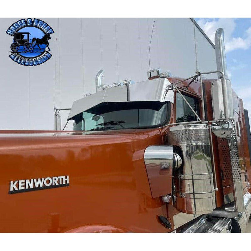 Kenworth 13" x 9" Rollin-low reverse bowtie sun visor #2014 Gray