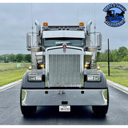 12 guage Kenworth 12" straight visor fits-aero cab models #KWAC-SM-ST-12-SS-2PC visor Gray